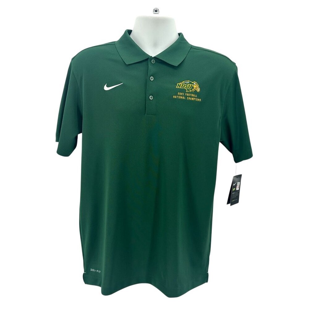 NEW Nike NDSU Mens Medium Shirt Varsity Polo 2021 Football Champions